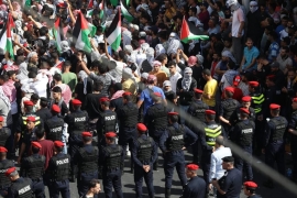 مسيرة حاشدة  في وسط البلد نصرة لغزة