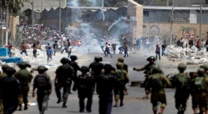 مواجهات عنيفة بين فلسطينيين وجنود الاحتلال